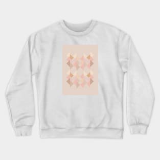 Marshmallow Dance Soft Pastel Geometric Design in Warm Colours Crewneck Sweatshirt